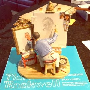VTG Norman Rockwell “Self Portrait” Figurine +